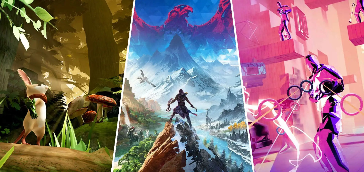 Collage of cover art for various Playstation VR2 games