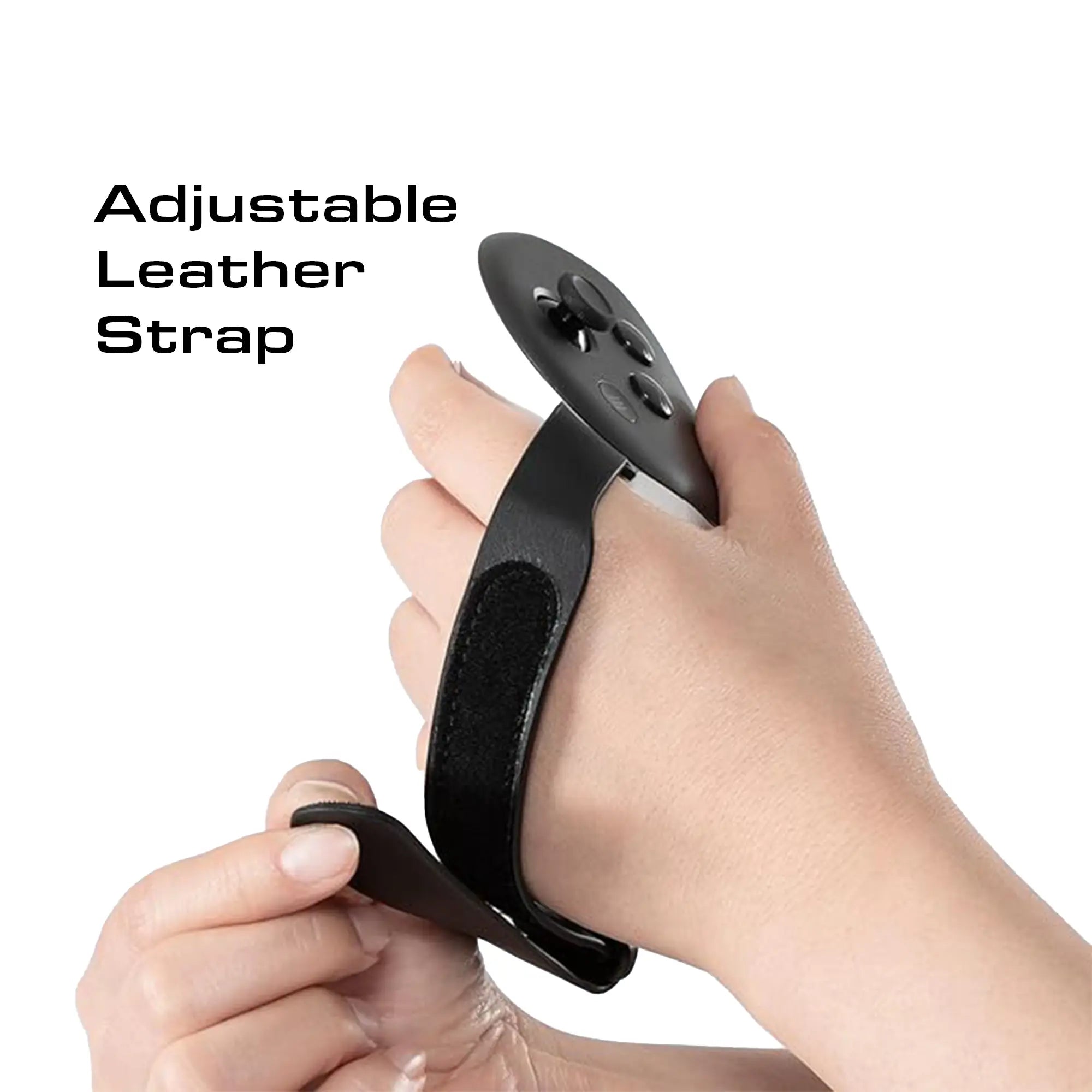 Leather Controller Straps Adjustability Infographic