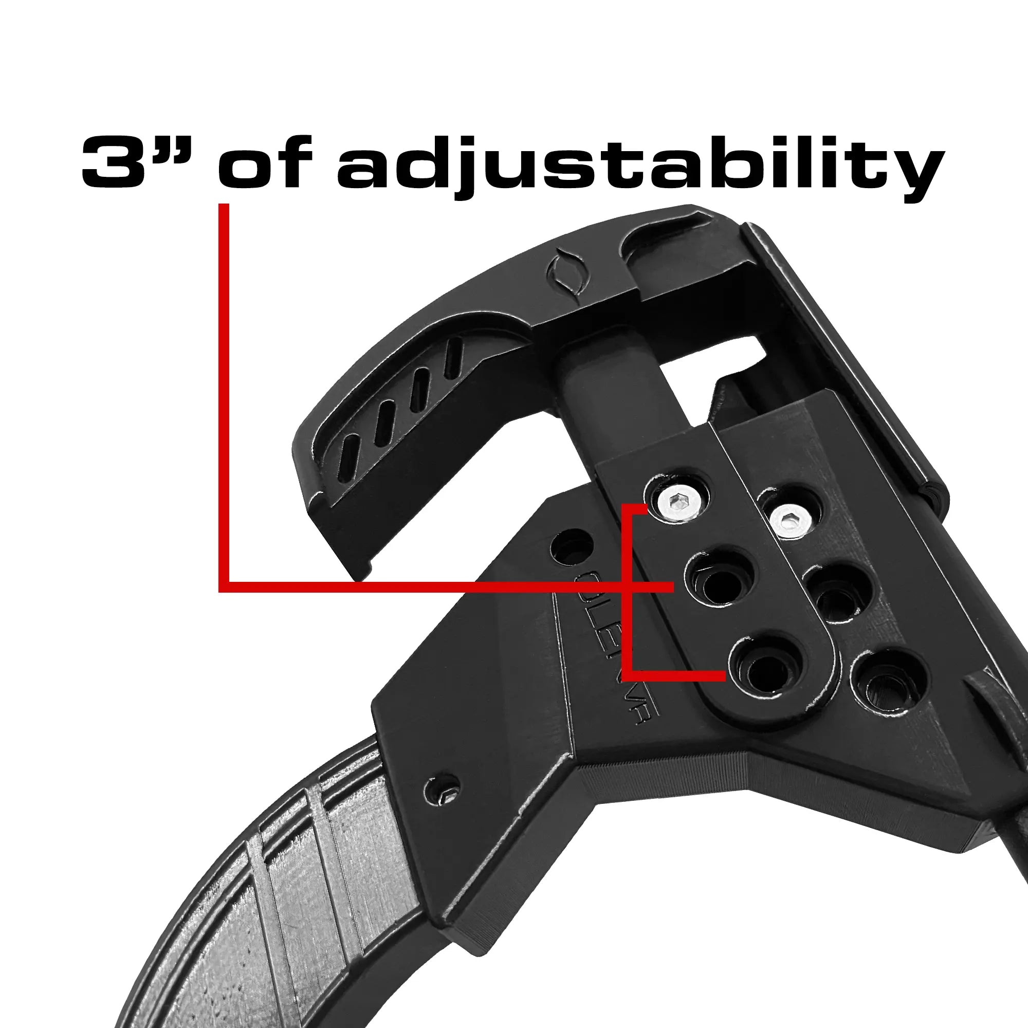 LoPRO Extension Onyx Colorway Adjustability Infographic
