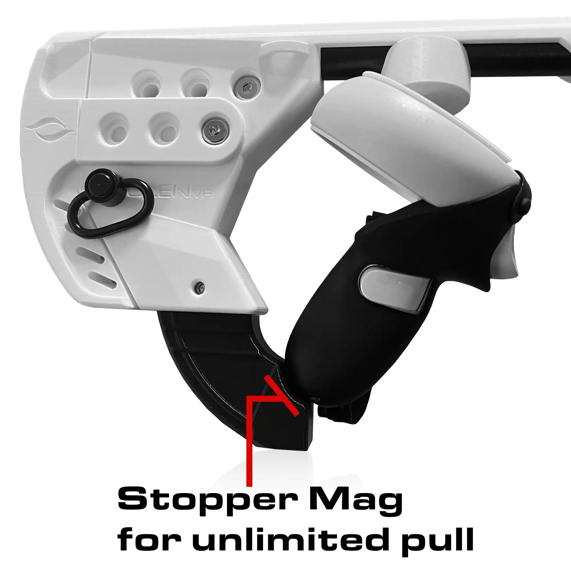 LoPRO VR Gun Stock Ghost Colorway Stopper Mag Infographic