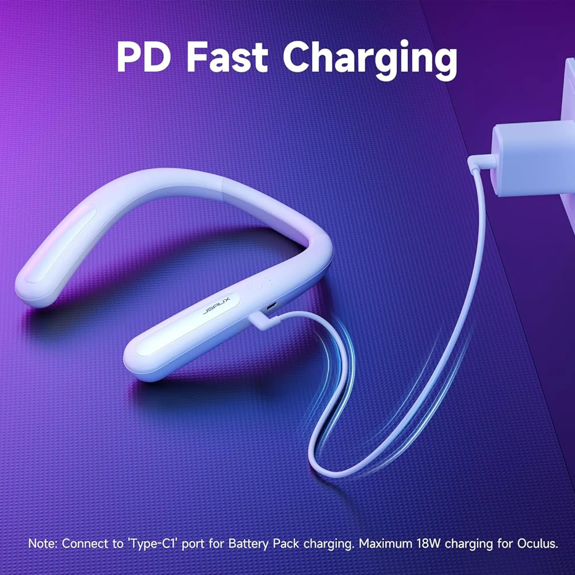 Wearable Neck Battery Pack Charging Infographic