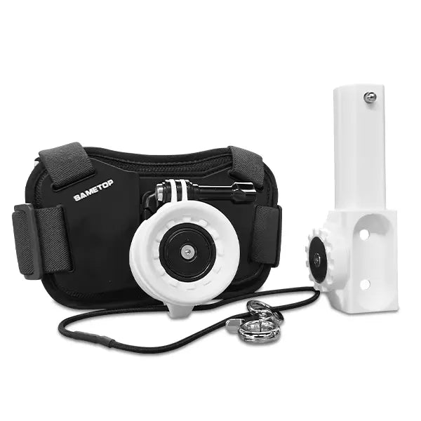 White CRIG Mod chest harness with Ghost STKR right-handed Asset gunstock attachment and adjustable magnetic mount.
