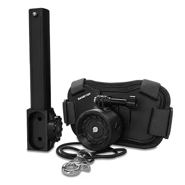 Black CRIG Mod chest harness with Onyx Base left-handed Asset gunstock attachment and protective safety tether.