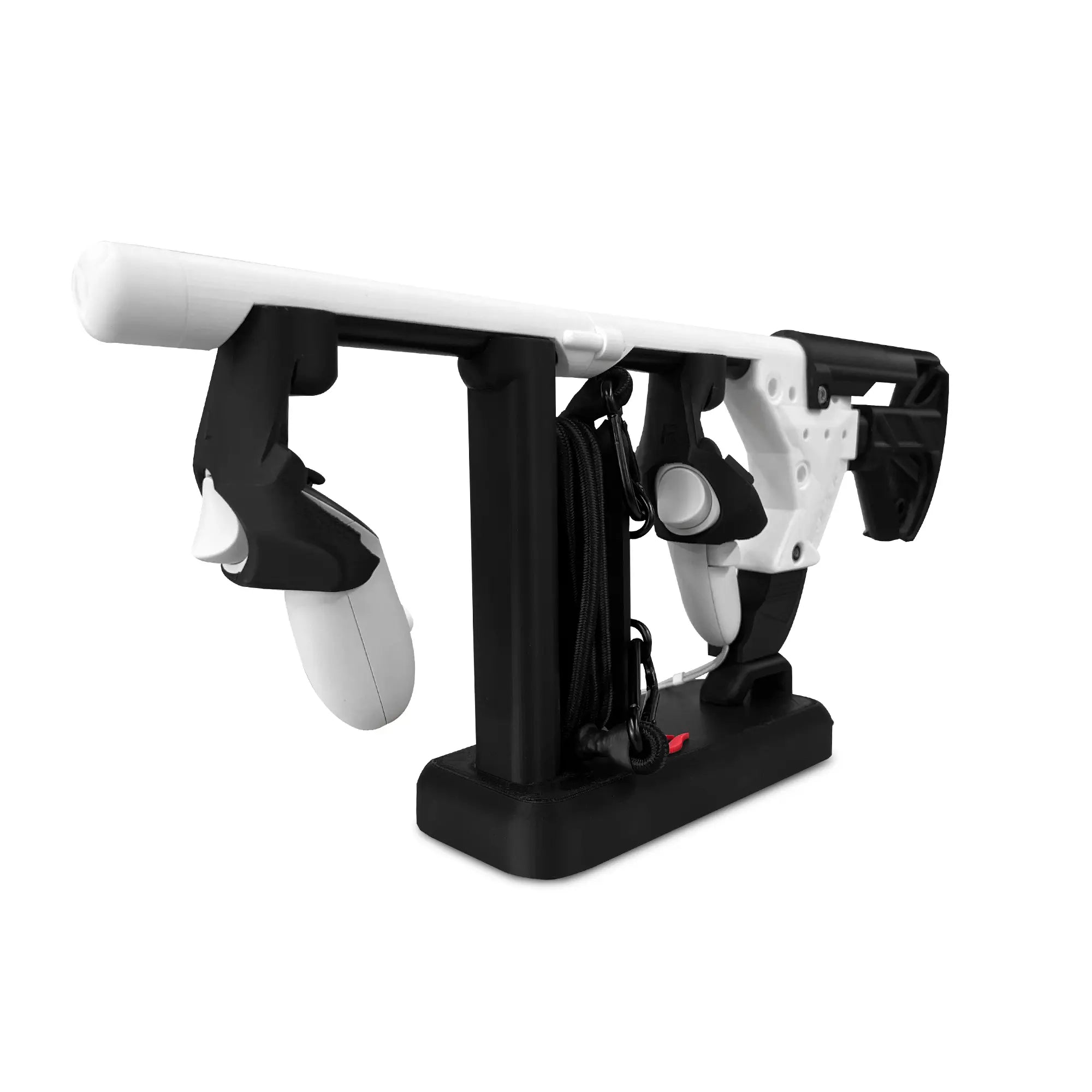 Olen VR Hybrid VR Gun Stock Stand Plain Black with Stock Attached Front Angle