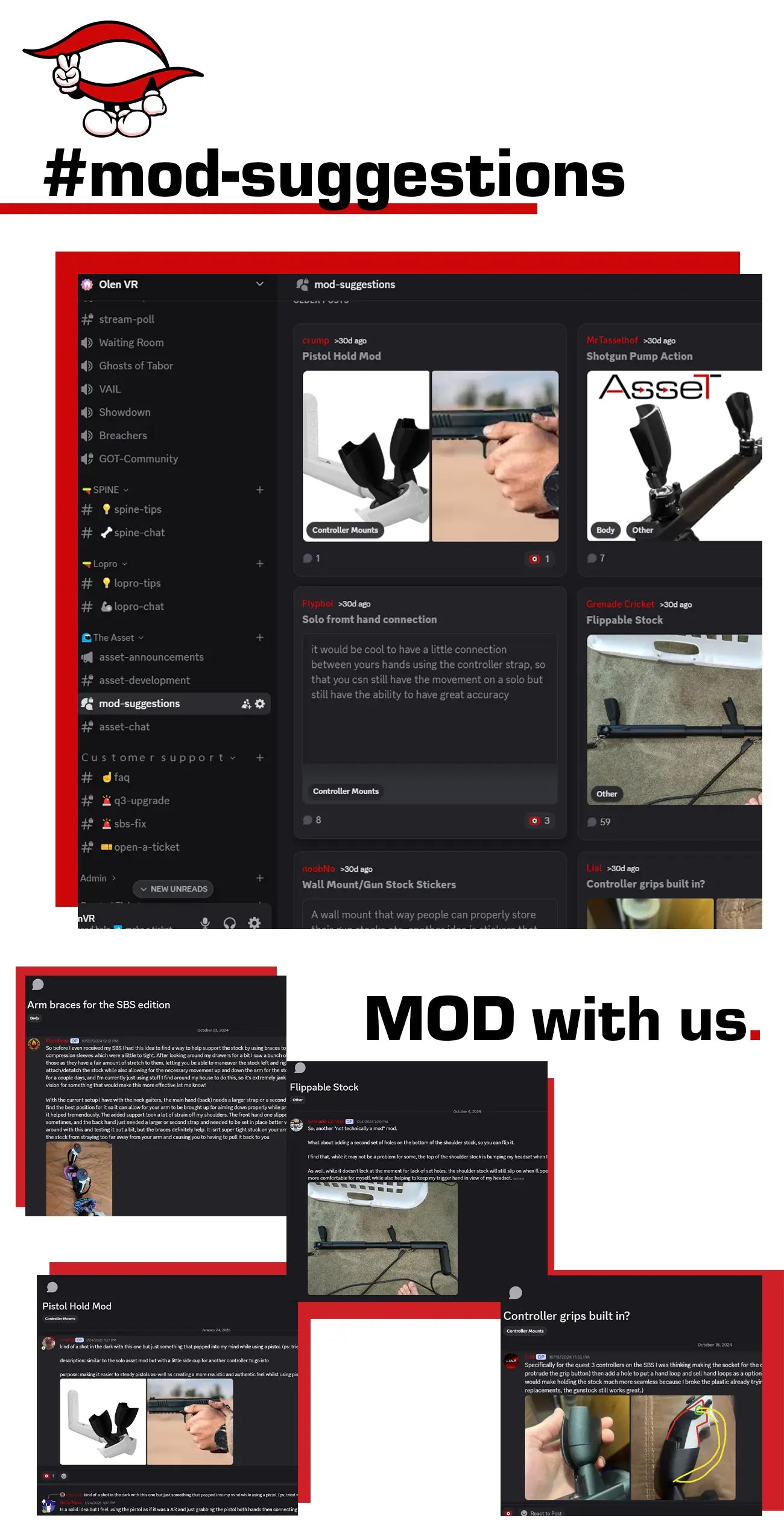 Olen VR discord pages and suggestions examples