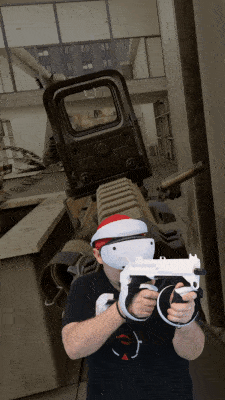 Gameplay Demonstration of Olen VR Spine Gun Stock With PSVR2