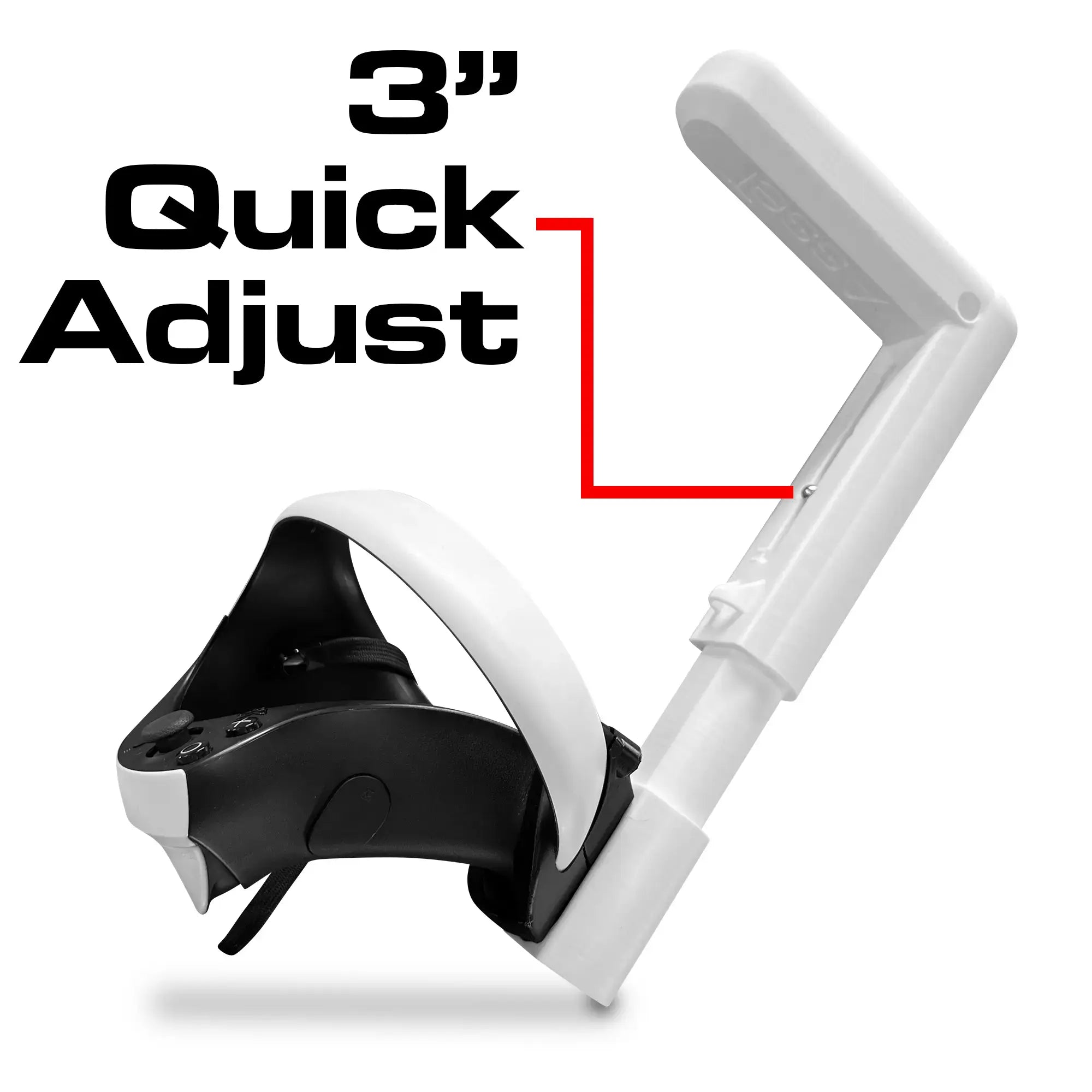 The Solo Asset VR Gun Stock for PSVR2 Adjustability Infographic