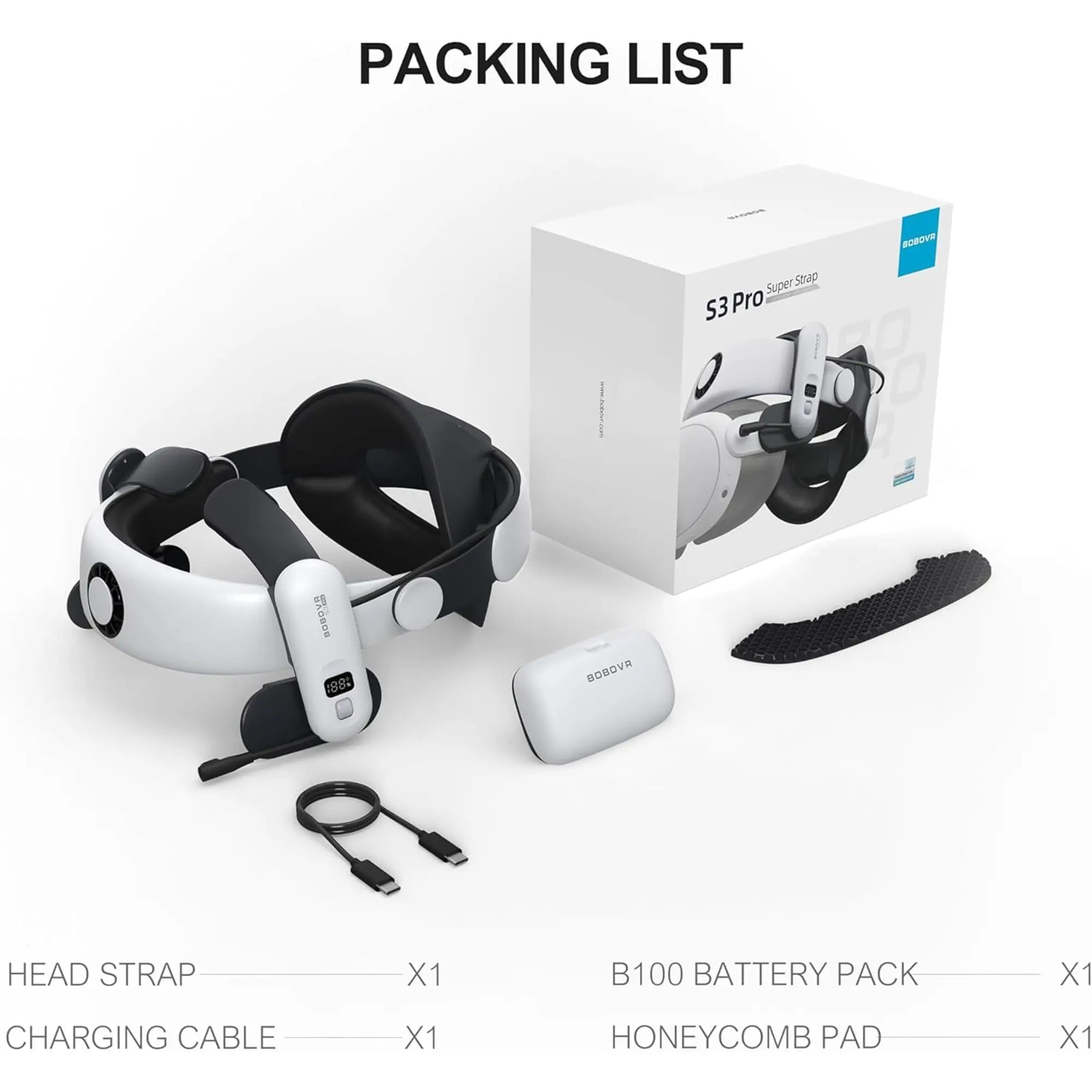 Bobovr S3 Pro Meta Quest 3 Battery Strap