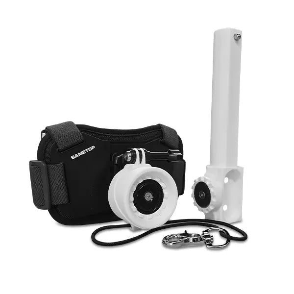 White CRIG Mod chest harness with Ghost Base right-handed Asset gunstock attachment and magnetic docking system.