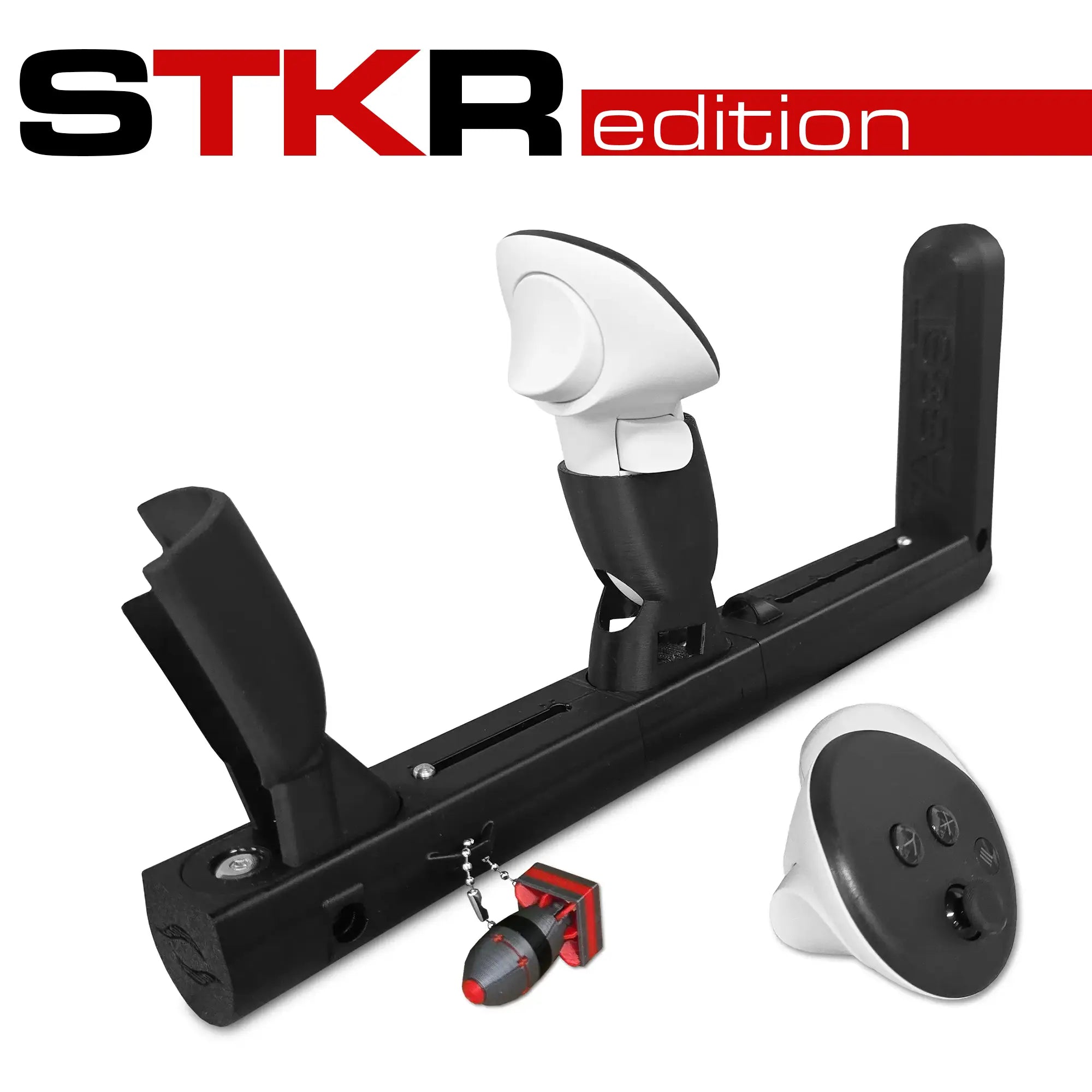 Black STKR edition Asset VR Gunstock with 'STKR edition' branding